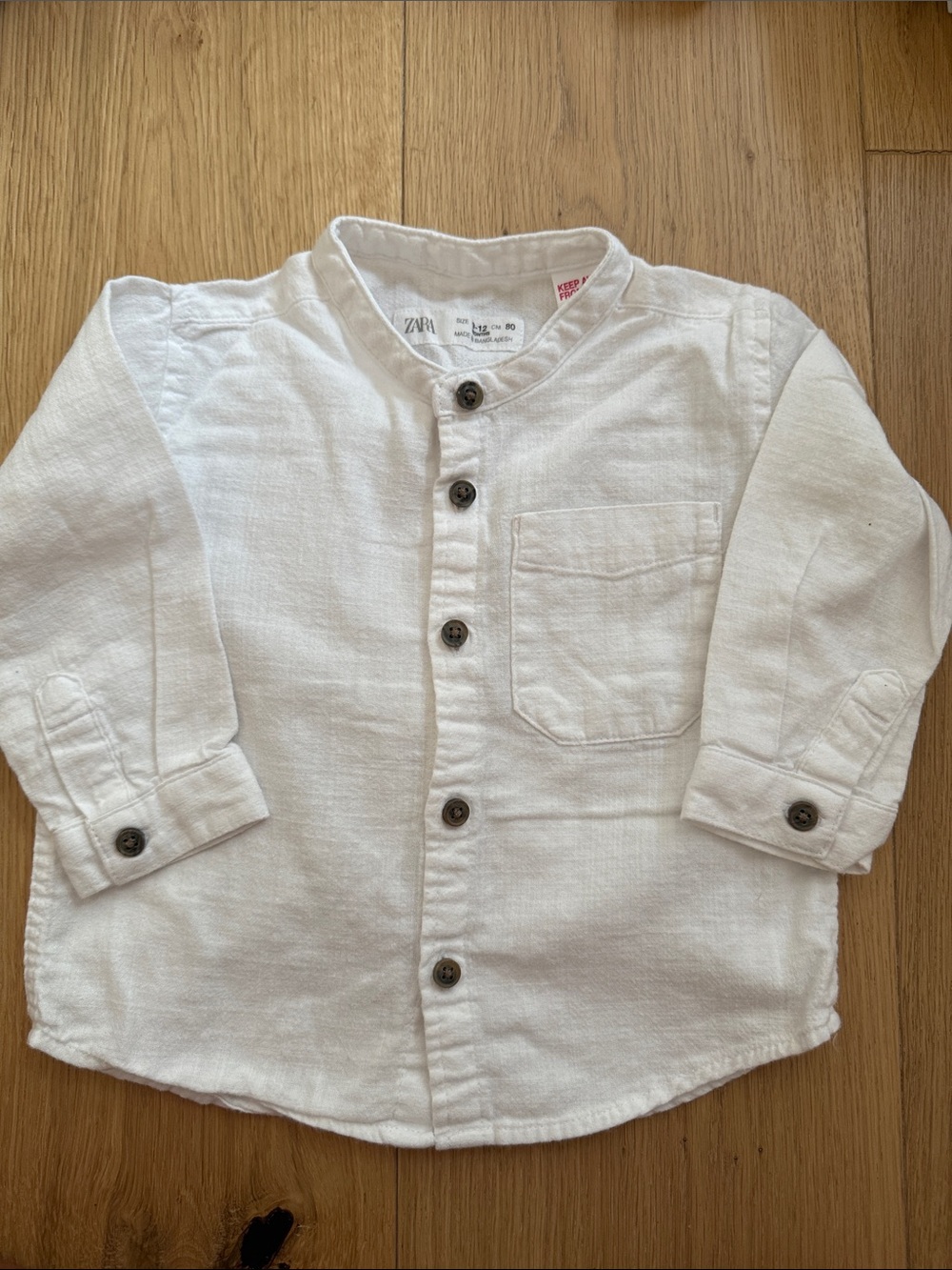 Zara White Shirt 9-12months